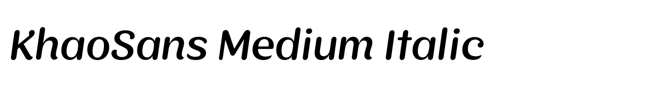 KhaoSans Medium Italic